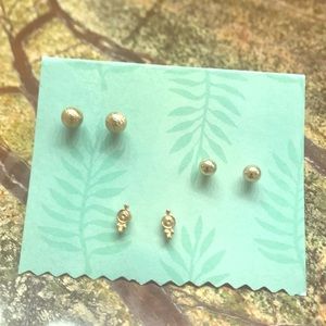 NWOT bp Assorted Gold Stud Earring Set